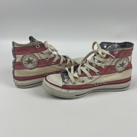 Converse Chuck Taylor All Star American Flag Hi Top Sneakers Men 5.5 / Women 7.5 - Picture 1 of 8